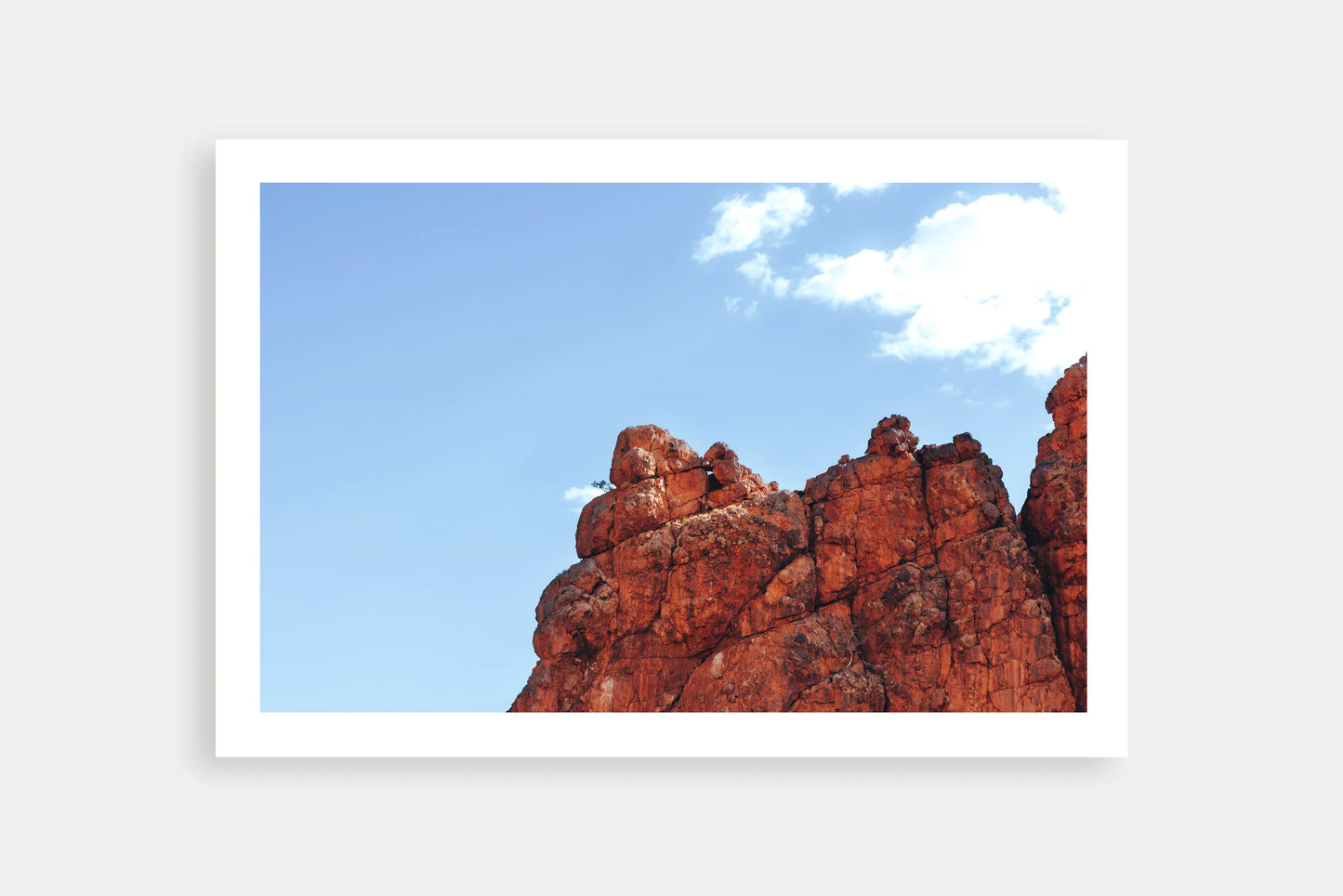 The Red Cliffs at Glen Helen Gorge in the Northern Territory. Australian Landscape Wall Art Prints by Explore By More. Unframed Print.